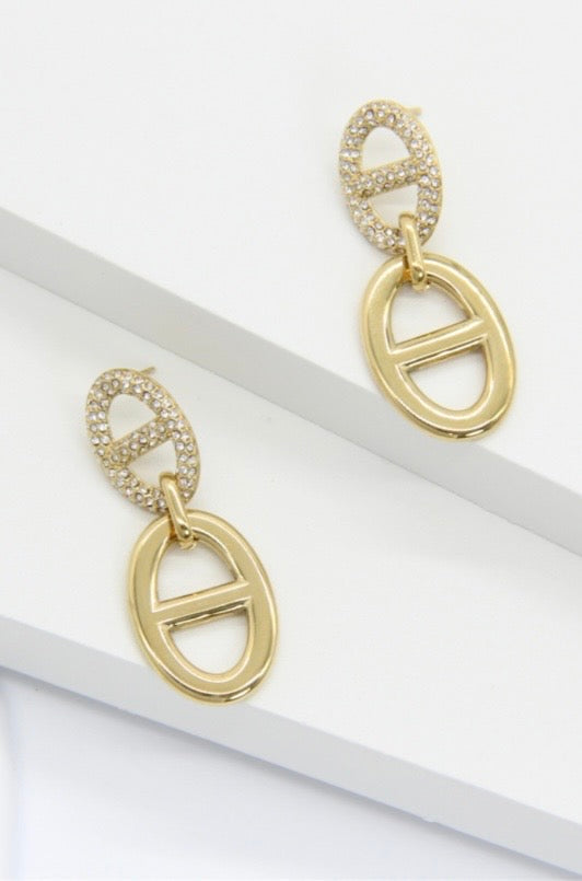 Boucle d'oreille en acier inoxydable