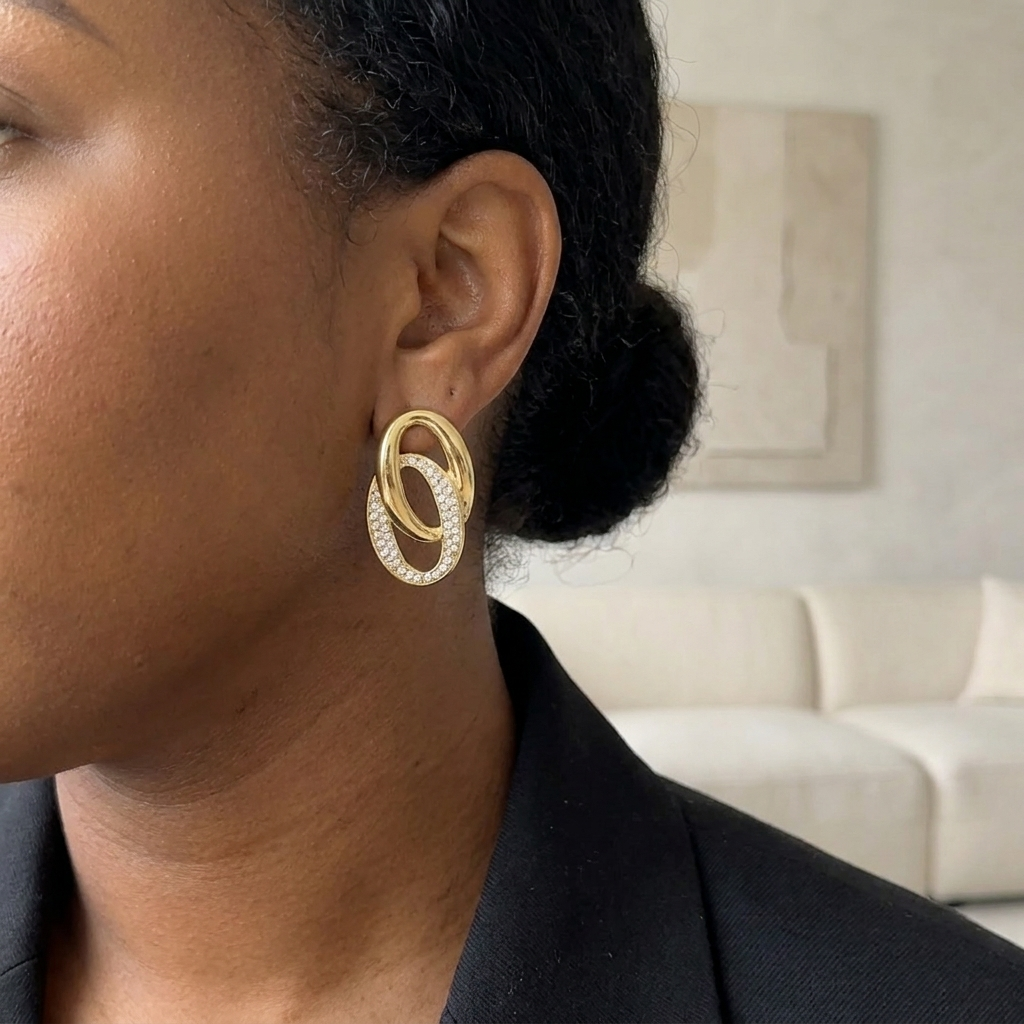 Boucle d'oreille en acier inoxydable