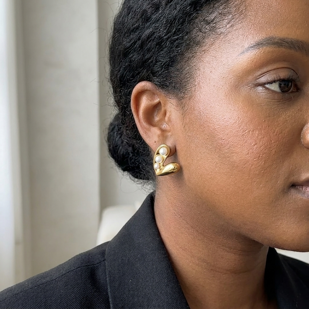 Boucle d'oreille en acier inoxydable